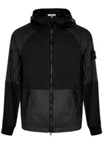 Stone Island Logo Crinkled Nylon Jacket - Black - M M