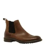 BECKETT DARK BROWN LEATHER BOOTS