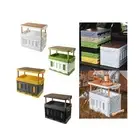 Collapsible Storage Bin Stackable Folding Storage Box Storage Crate 95L Camping