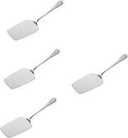 ULTECHNOVO 4pcs Stainless Steel Cake Server Set Cake Knife Scraper Spatula Wedding Party Supply for Birthday Anniversaries