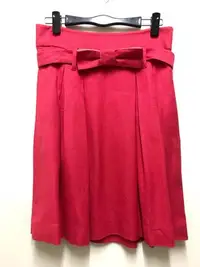 在飛比找Yahoo!奇摩拍賣優惠-愛美妝－Mango MNG SUIT 橘紅色棉麻材質蝴蝶結腰