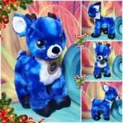 NEW Build A Bear TINSEL Santas Reindeer Blue 2016 Stuffed Plush Christmas NWT