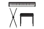 Casio CDPS105 88-Key Electric Piano With Braced Stand And Seat Stool Black