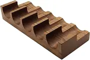 YWJLQH Wooden Sushi Holder 5 Grid Taco Stand for Home Dining Table Gatherings