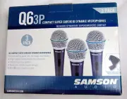 Samson Q6 3 Pack Microphones - New Old Stock, Free Shipping!