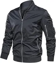 [HEYDHSDC] Men Casual Baseball Jacket Coats Military Army Bomber Pilot Outwear Slim Fit Coats