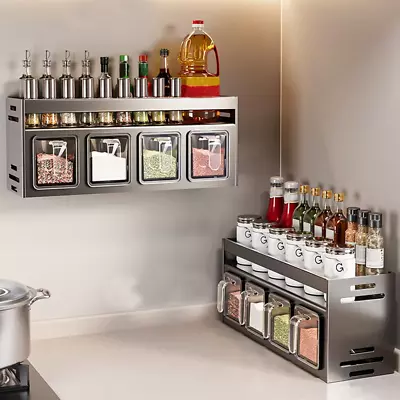 Kitchen Organizer Shelf Spice Storage Rack Seasoning Bottle Stand Large