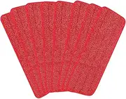 Vivva 8pcs Microfiber Spray Mop Replacement Heads for Wet/Dry Mops Flat Replacement Heads for Floor Cleaning and Scrubbing Microfiber Pros Reusable Mop Pads (Red)