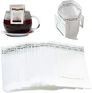 56 PCS Coffee Filter Paper Bag, Hanging Ear Drip Coffee Bag Single Serve Disposable Drip Coffee Filter Bag Perfect for House, Travel, Office Daily