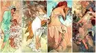 alphonse mucha seasons art poster ideas for the bedroom