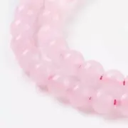 Natural Rose Quartz Beads Strands, Round 4 mm