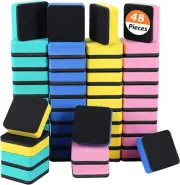 Dry Erase Erasers, 48 Pack Magnetic Whiteboard Eraser Chalkboard Cleansers Wiper