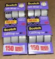 Scotch Gift Wrap Tape. 12 Rolls Total.