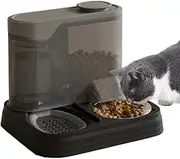 Automatic Fish Feeder - Food and Water Dispenser for Pets,2-in-1 Dry Wet Separation Feeding Dispenser for Vacation, Travel, Home, Apartment