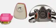 3M Half Face RESPIRATOR MASK 6200 and 2 Multi Gas Vapor Cartridges 60926 - Set