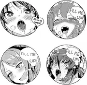 EARLFAMILY 5.1'' 4pcs Anime Girl Stickers for Fill Me Up Car Sticker Personality Cute Decals Anime Scratch-Proof Caravan Refrigerator Laptop Decor…