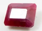 Natural Enhanced EGL Certified Emeald Cut 13.15 Cts Mozambique Red Ruby Gems