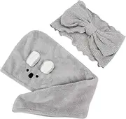 AUTSUPPL Super Absorbent Hair Dry Towel Headband Women's Turban Coral Fleece Hair Wrap Women Fast Drying Shower Cap