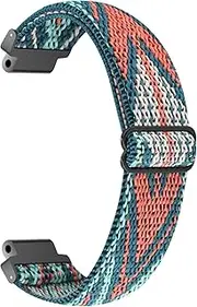 Adjustable Elastic Watch Band Compatible with Garmin Forerunner 235, Nylon Breathable Sports Replacement Wristbands for Forerunner 220/230/620/630/735XT/235Lite for Women Men