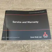 Mitsubishi Service & Warranty Log Book Booklet 4WD, RWD And Commercial