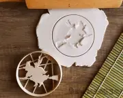 Witch on a broomstick Magic Magical Flask Potion Cookie Cutter Fantasy