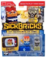 NEW Sick Bricks MACHO MIKE & CHEESE GRATER Beam + Play 8 Pieces SPIN MASTER 6+