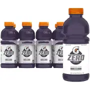 Gatorade Thirst Quencher Zero Sugar Grape, 20Oz Bottles, 8 Pack
