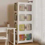 Hobetta 253 QT-4 Tier Storage Bins with Lids, Stackable Storage Bins with Doo...