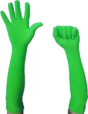 JOMOCARE Chromakey Gloves for Green Screen Photography - Chroma Key Invisible Effects Background Keying Gloves (Tight, Green)