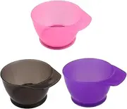 3Pcs Thickened Hair Dye Bowl Plastic Tinting Bowls for Hair Coloring Home Salon Hair Dye Tool