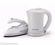 Black And Decker TK200 Travel Cordless Kettle & Iron Combo Pack! USE WORLDWIDE!