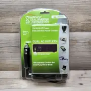 POWERLINE 0900-73 DC to AC Inverter with Dual AC Outlets and USB Power Port