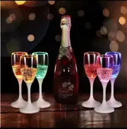 6Color LED Light Glasses Champagne Flutes Cocktail Flashing Cup for Party Bar Ni