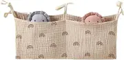 Bassinet Storage Caddy | Crib Toys Storage,Lightweight Nursery Organization for Books Milk Bottles Wipes Tissues Accessories