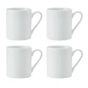 4pc Mikasa Egret Kitchen China Mug Cup Tableware Set 380ml - White