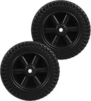 Mini Grill Wheels Replacement 2pcs 6 Inch Casters for Bbq Black Pe Resistant Easy Installation Lightweight and Portable