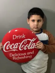 3D Drink Coca-Cola Delicious & Refreshing Embossed Tin Sign