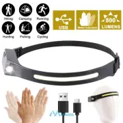 USB Rechargeable COB LED Headlamp Wave Sensor 230° Head Torch LED Headlight Lamp