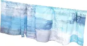 Amosfun Farmhouse Style Window Valance Kitchen Short Curtain European Oil Painting Design and Easy to Clean Valance