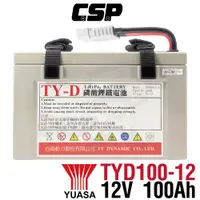 在飛比找蝦皮商城優惠-TYD-100磷酸鋰鐵電池 台湯動力12V100A 安德森接