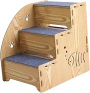 Leefasy Pet Dog Stair Ladder Dog Ladder 3 Steps Non Slip Supplies Portable Cat Step House Pet Stairs Steps for Small Dogs Cats Sofa