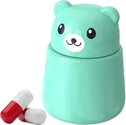Pill Crusher, Cartoon Portable Pill Pulverizer Grinder, Multifunctional Easy Carrying Crusher Medicine Case for Boys, Girls, Kids, Children Puchen