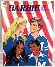 Barbie and Her Friends All Sports Tournament Paper Doll - 1981 Whitman Book 1975