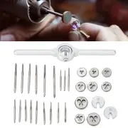 31pcs/set Metal Screw Tap & Die Set External Thread Cutting Tapping Hand Too HR6