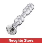8.2in Smooth Aluminium Anal Wand Metal Bead Anal Dildo by HiSmith