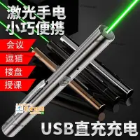 在飛比找露天拍賣優惠-雷射 筆 USB 可充電綠光激光手電筒 Laser 瞄準器 