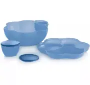 Tupperware Chip N Dip Blue Party Tray New