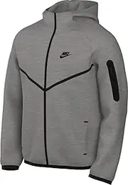[Nike] Tech Men's Full-Zip Windrunner Hoodie (HV0949-063, Dark Grey Heather/Black)