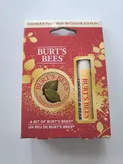 burts bees Coconut & Pear Lip Balm And Lemon Butter Cuticle Cream Set NEW