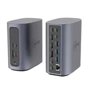 Cruxtec Universal 17-in-1 USB-C Multifunctional Docking Station Hub Grey